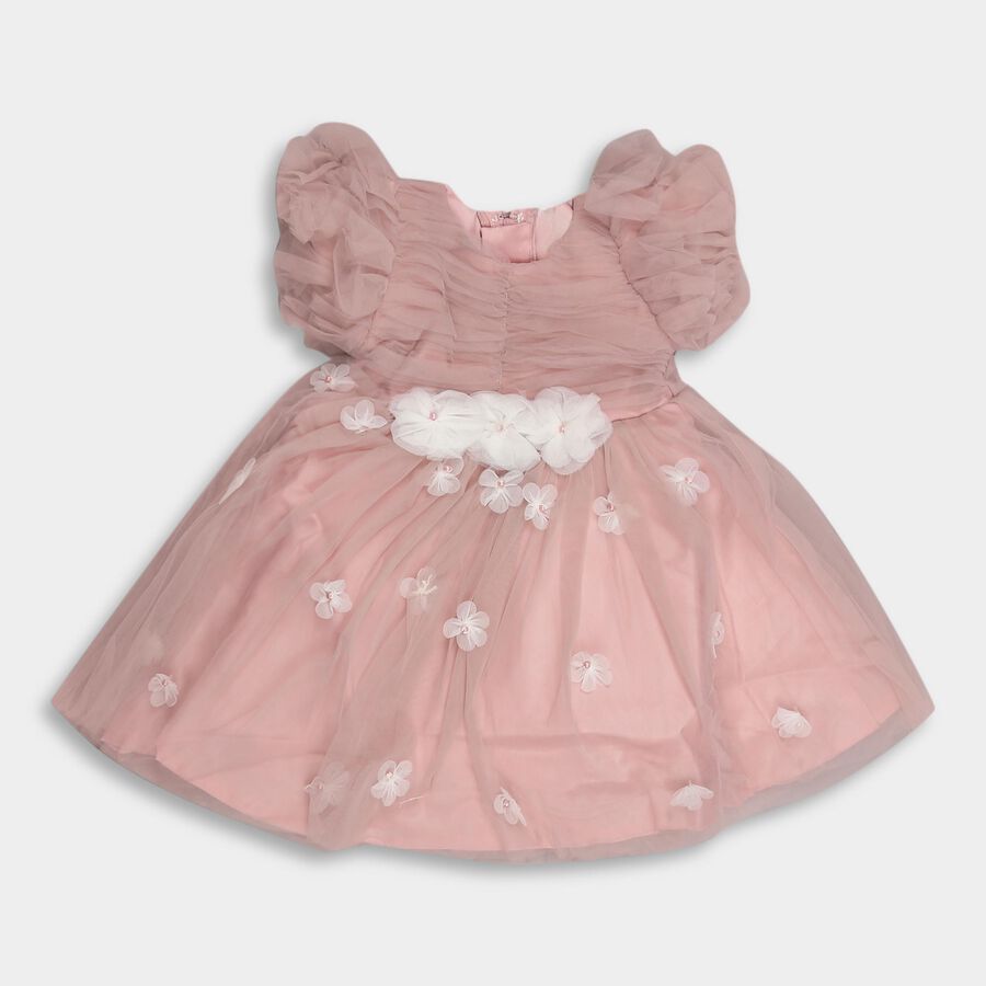 Girls' Frock, गुलाबी, large image number null