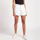 Cotton Solid Shorts, White, small image number null