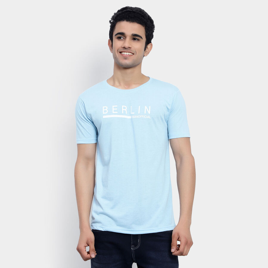 Round Neck T-Shirt, Sky Blue, large image number null