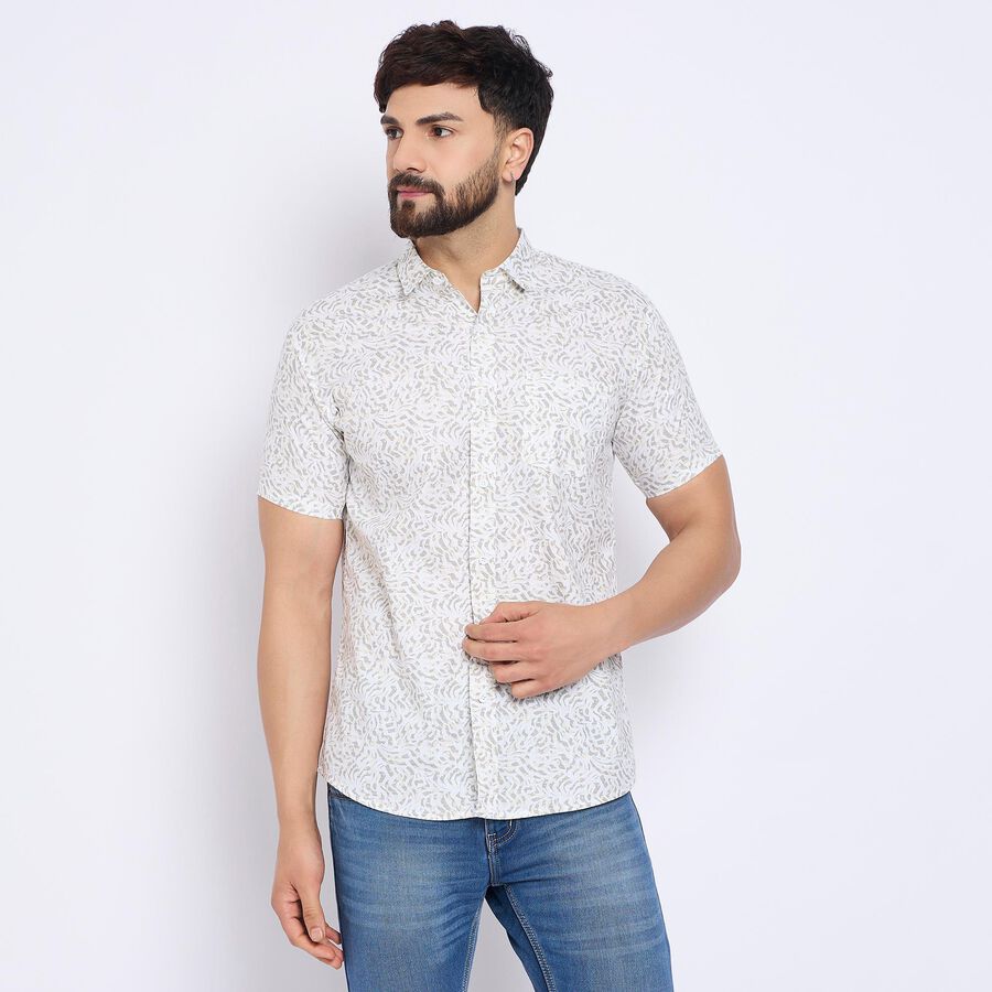 Men's 100% Cotton Casual Shirt , पीला, large