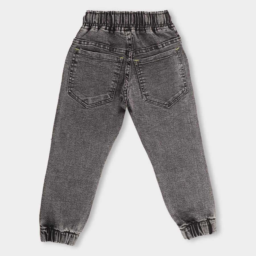 Boys' 100% Cotton Jeans , Black, large image number null