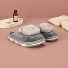 Women's Grey Slip-On House Slippers, ग्रे, small