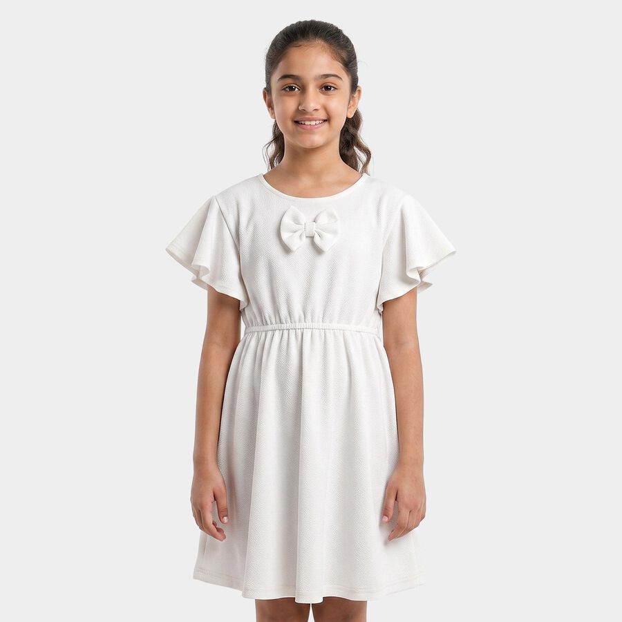 Girls White Dress, सफ़ेद, large