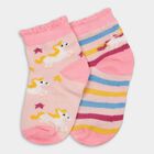 Girls' Socks (Pack of 2), Pink, small image number null