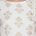 Printed 3/4Th Sleeves Kurta, Off White, small image number null