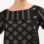 Women's Black Round Neck Printed Kurti, Black, small image number null