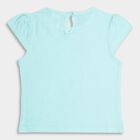 Infant Light Aqua and White Cotton Round Neck T-Shirt, Aqua, small image number null