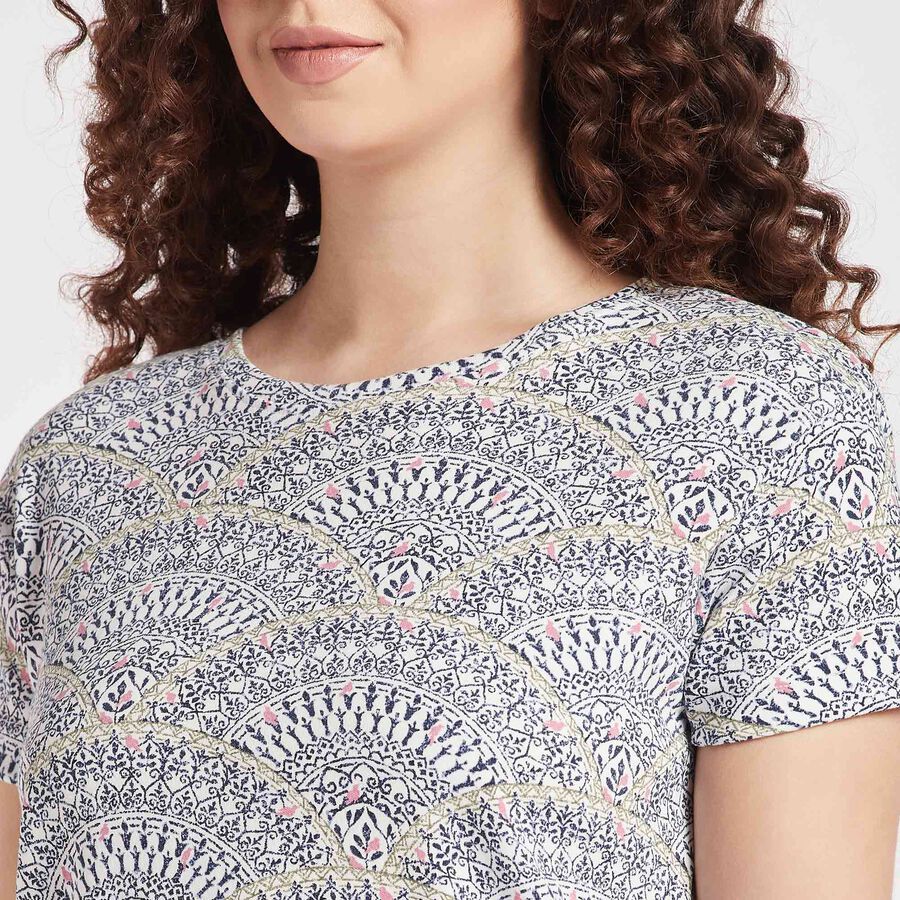 All Over Print Nighty, White, large image number null