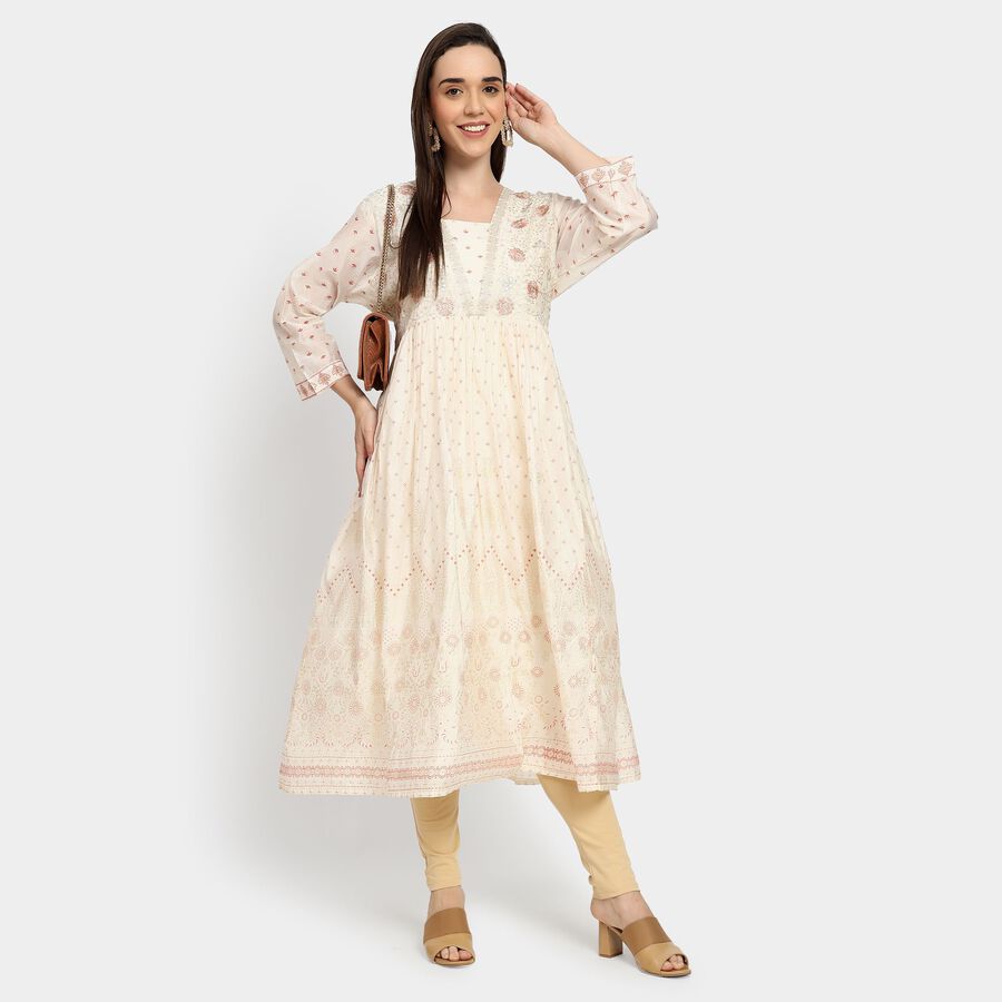 Ladies' Kurta, Off White, large image number null