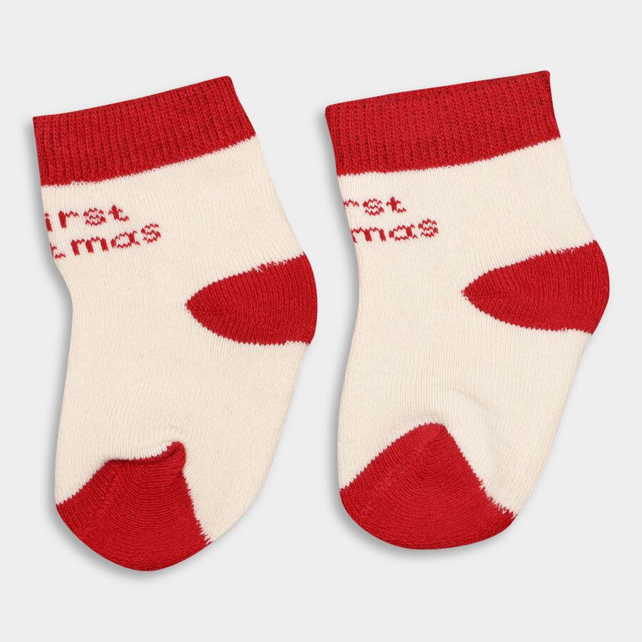 Infant's Socks (Pack of 2), White, large image number null