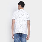 Cotton Printed Henley T-Shirt, White, small image number null