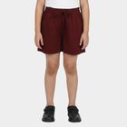 Girls Wine Regular Fit Cargo Shorts, वाइन, small