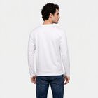 Men's White Crew Neck Regular T-Shirt, सफ़ेद, small