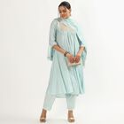 Women's Light Powder Blue Embroidered Ethnic Set, Light Blue, small