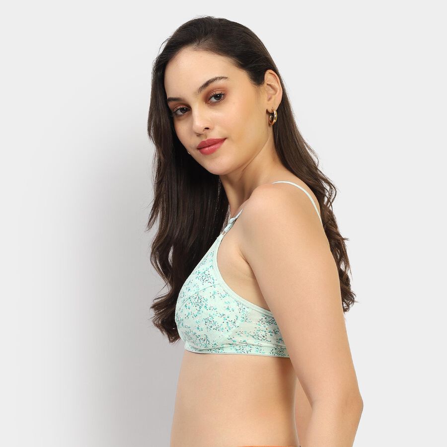 Ladies' 100% Cotton Bra , Light Green, large image number null