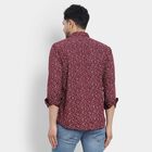 Cotton Printed Casual Shirt, Maroon, small image number null