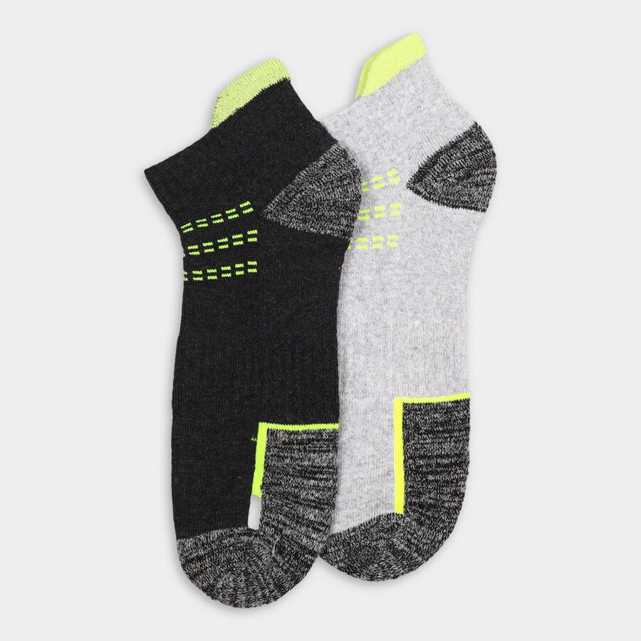 Men's Socks (Pack of 2), Melange Light Grey, large
