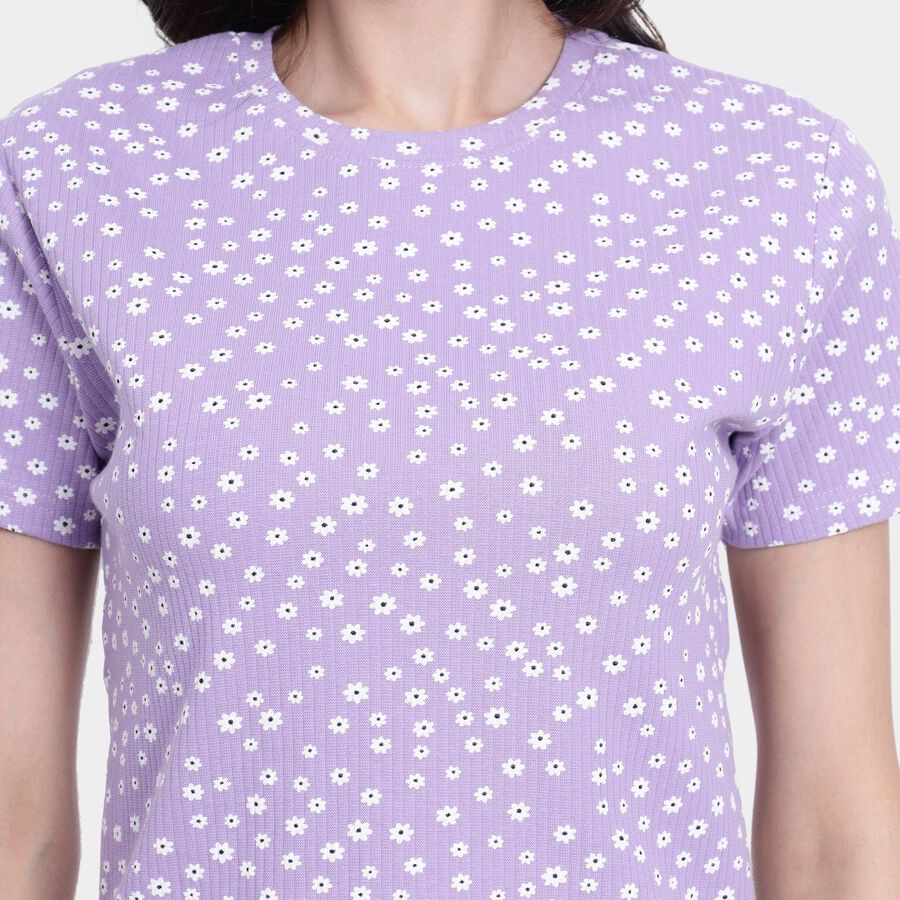 Ladies' Round Neck T-Shirt, Lilac, large image number null