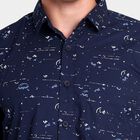 Men's Cotton Casual Shirt, नेवी ब्लू, small image number null