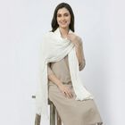 Women's White Solid Dupatta, सफ़ेद, small