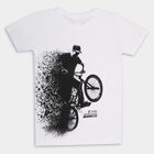 Boys' 100% Cotton Half Sleeves T-Shirt , White, small image number null
