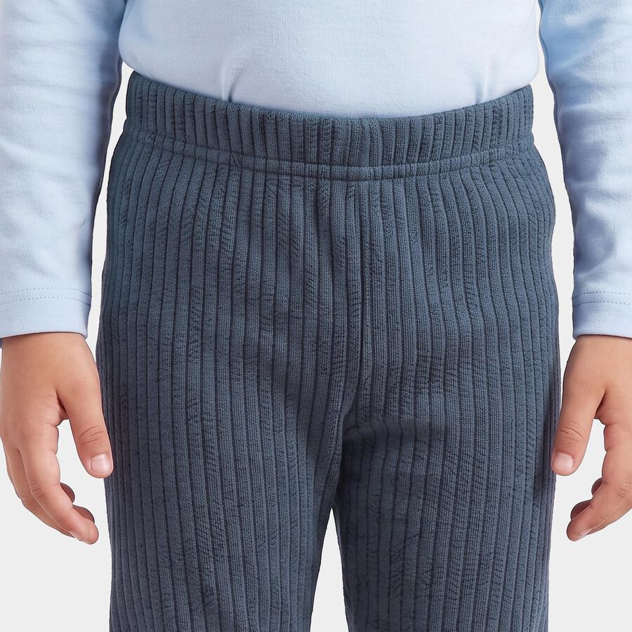 Boys Navy Blue Long Johns Thermal, Mid Blue, large