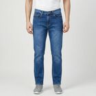 Men's Blue Slim Fit Jeans, Mid Blue, small