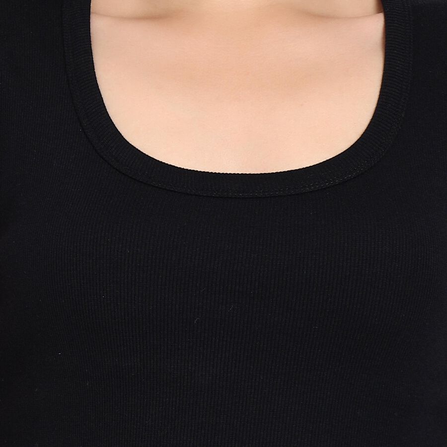 Ladies'  Crop  Top, काला, large image number null