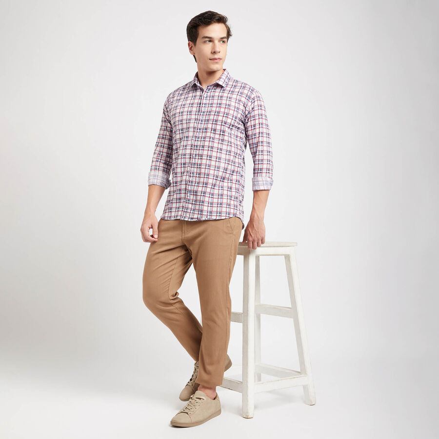 Checks Casual Shirt, White, large image number null