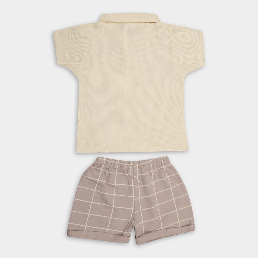 Infants' 100% Cotton Baba Suit , Beige, large