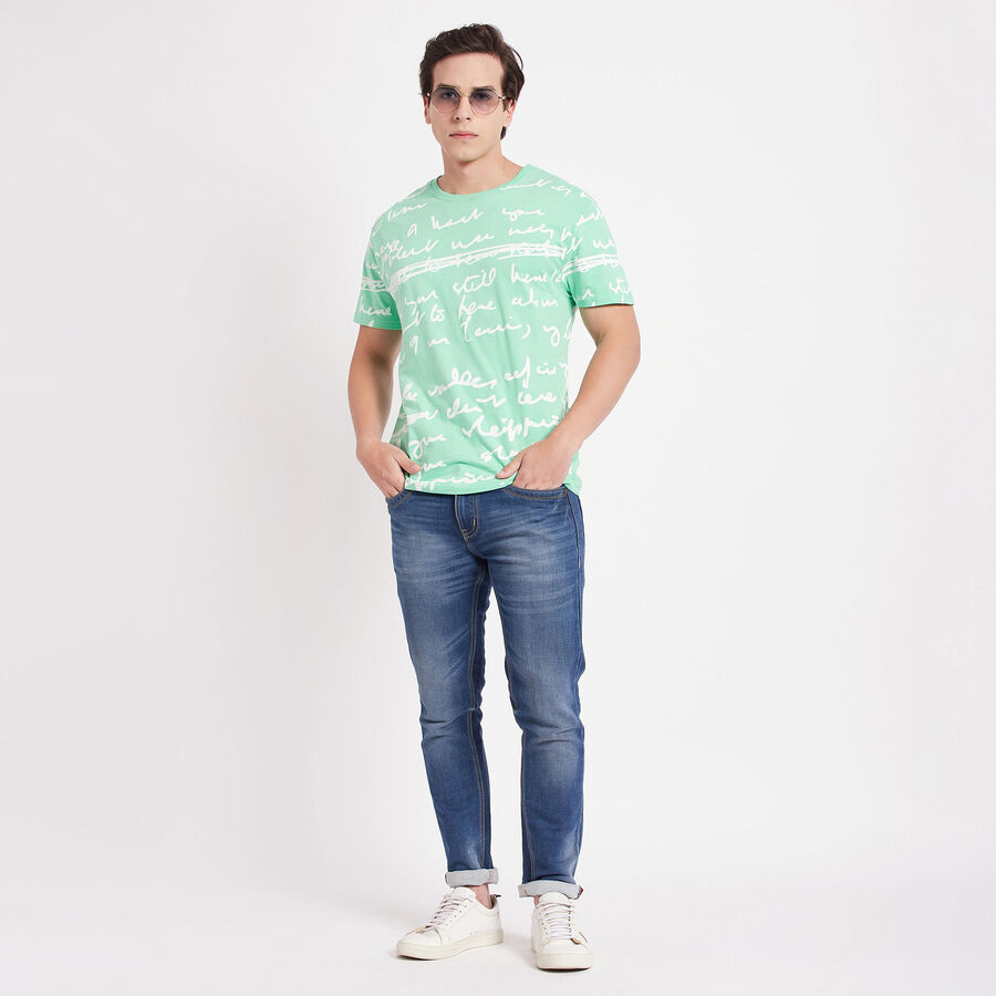 All Over Print Round Neck T-Shirt, हल्का हरा, large image number null
