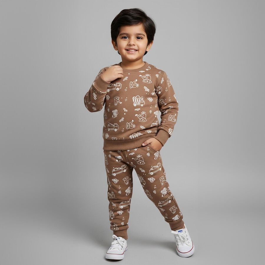 Boys' Baba Suit, भूरा, large image number null