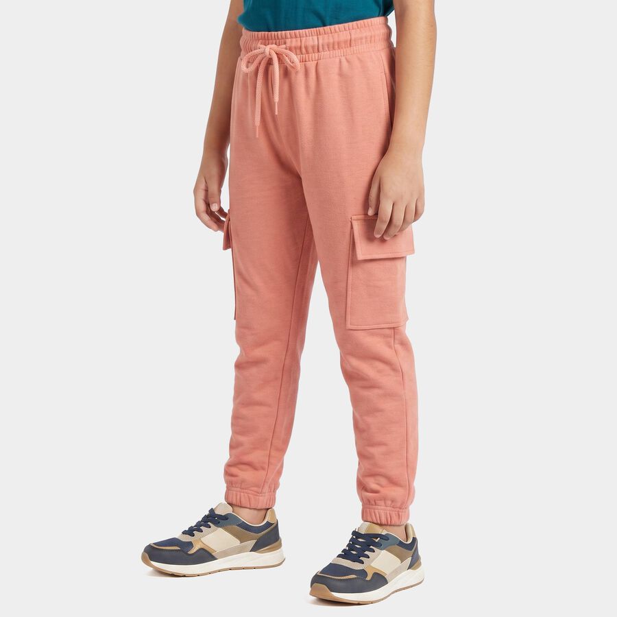 Girls' Pink Jogger Fit Cargo Pocket Pyjama, Pink, large