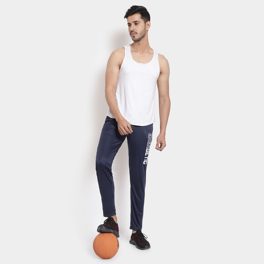 Placement Print Active Track Pants, Navy Blue, large image number null