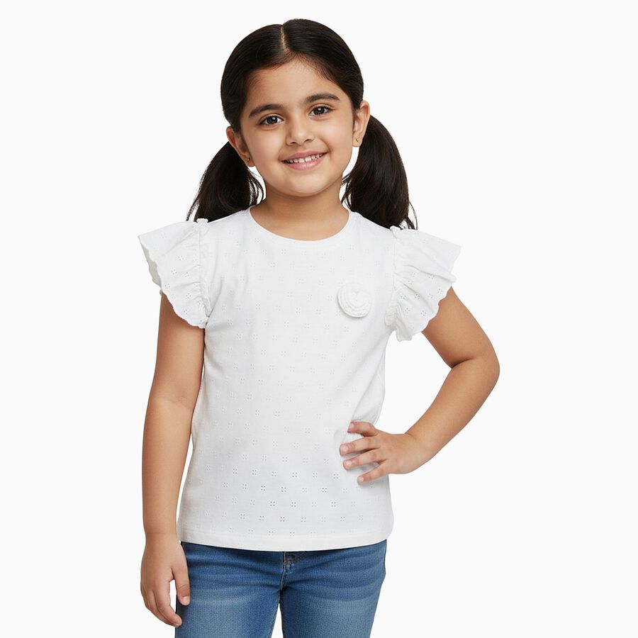 Girls' T-Shirt, White, large image number null