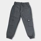 Boys' 100% Cotton Cargo Trouser, Mid Blue, small image number null