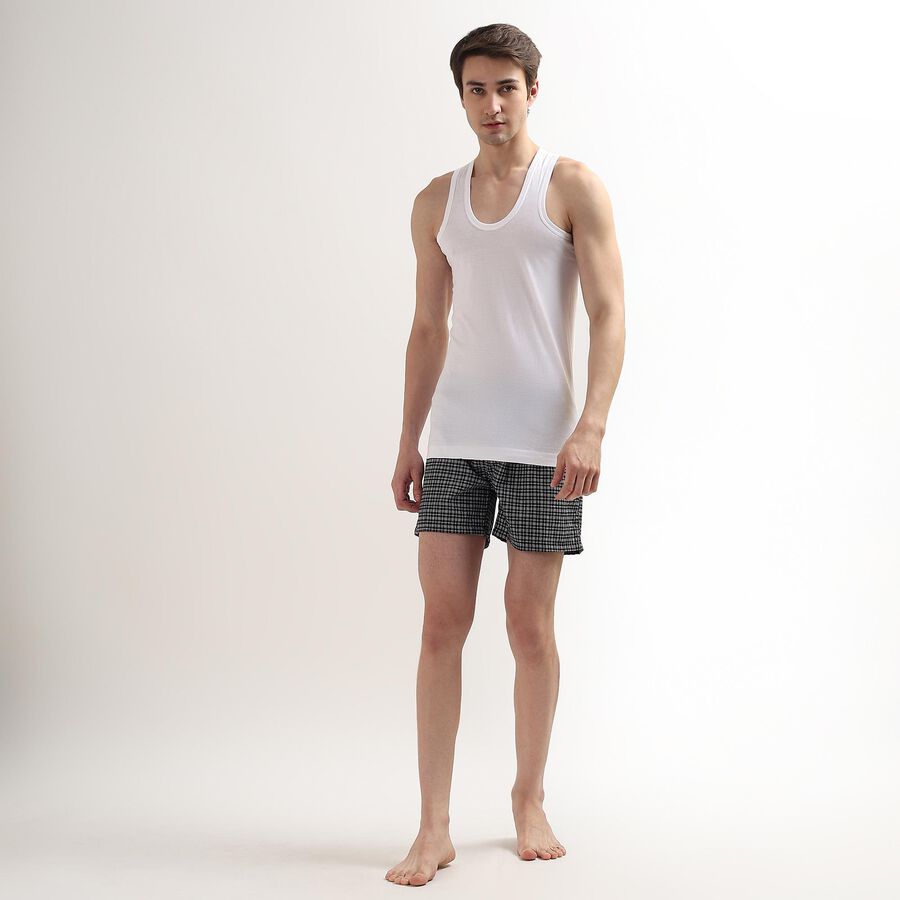Men's 100% Cotton Basic Vest, White, large image number null