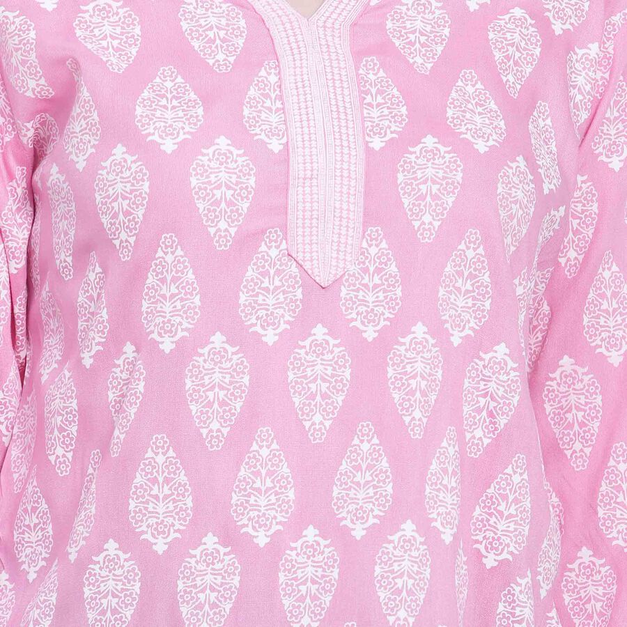 Printed Kurti, Light Pink, large image number null