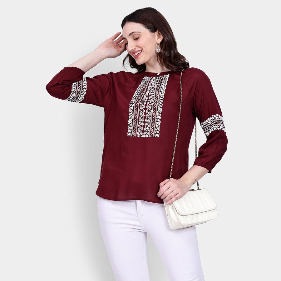 Ladies' Top , Wine, large image number null
