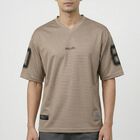 Men's Beige Crew Neck Athleisure T-Shirt, Beige, small