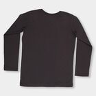 Boys' Dark Grey Round Neck Printed T-Shirt, Dark Grey, small image number null