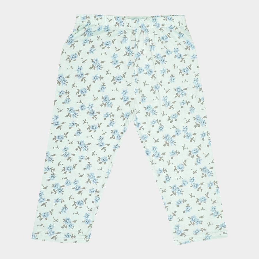 Girls All Over Print Capri, Light Blue, large image number null