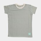 Boys' Green Round Neck Graphic Printed T-Shirt, हल्का हरा, small