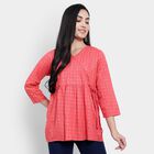 All Over Print A Line Kurti, मूँगा (कोरल), small image number null