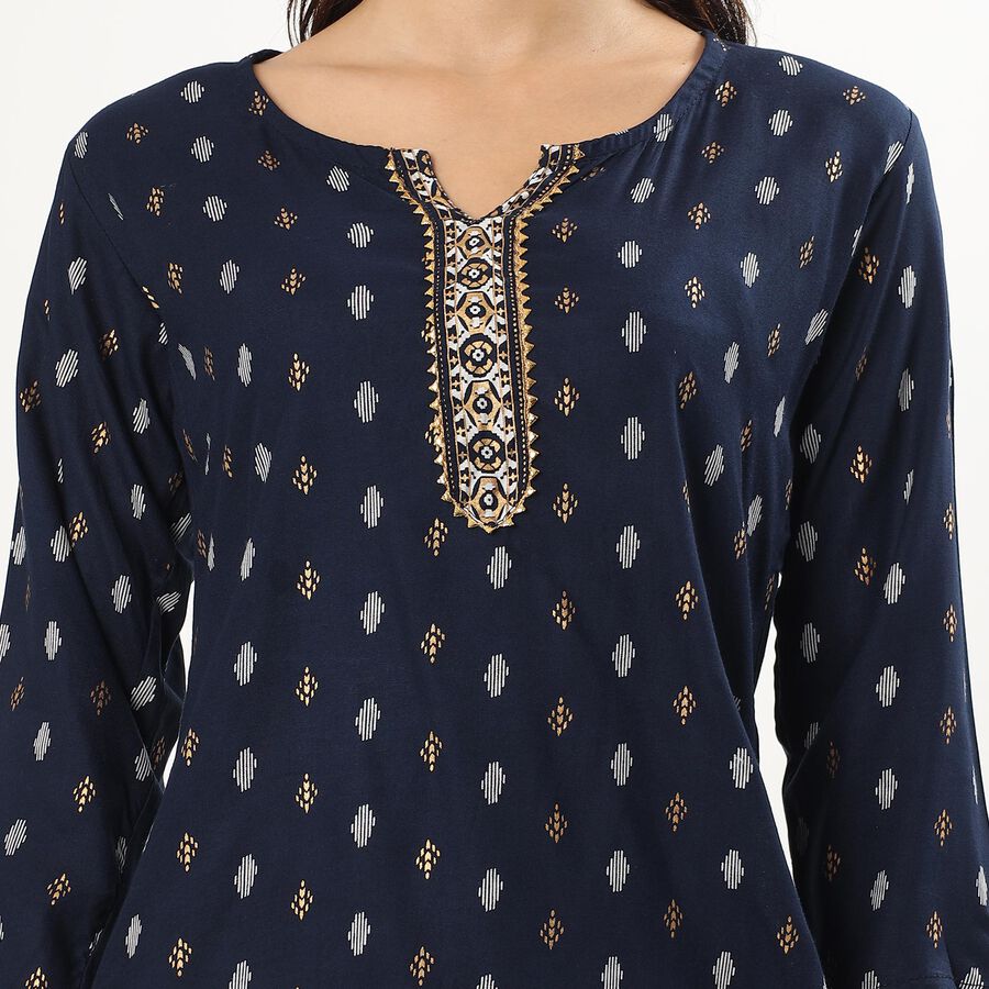 Ladies' Kurti, Navy Blue, large image number null