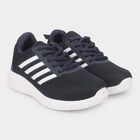 Men's Deep Midnight Navy Blue Lace-Up Sports Shoes, Navy Blue, small