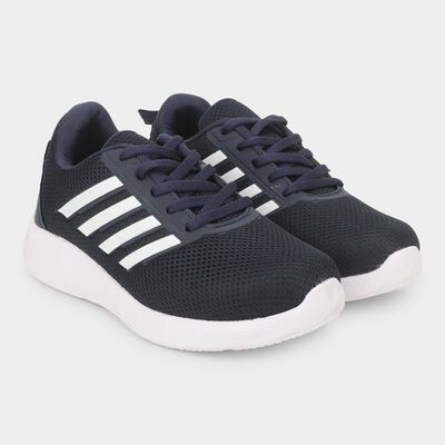 Men's Deep Midnight Navy Blue Lace-Up Sports Shoes