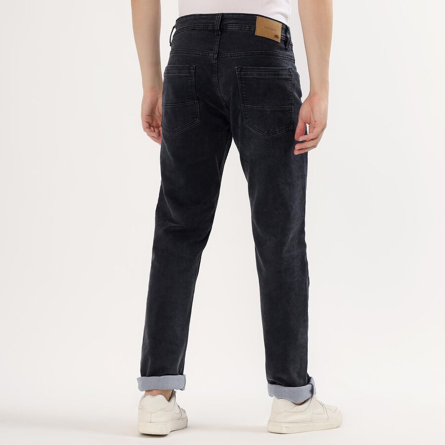 Men's Washed Black Slim Fit Jeans, Dark Grey, large