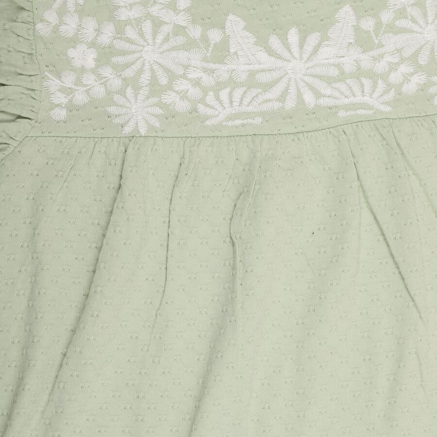 Girls' 100% Cotton -Organic T-Shirt, हल्का हरा, large image number null
