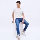 Men's Bright Eggshell White Polo Neck Polo Tee Shirt, White, small image number null